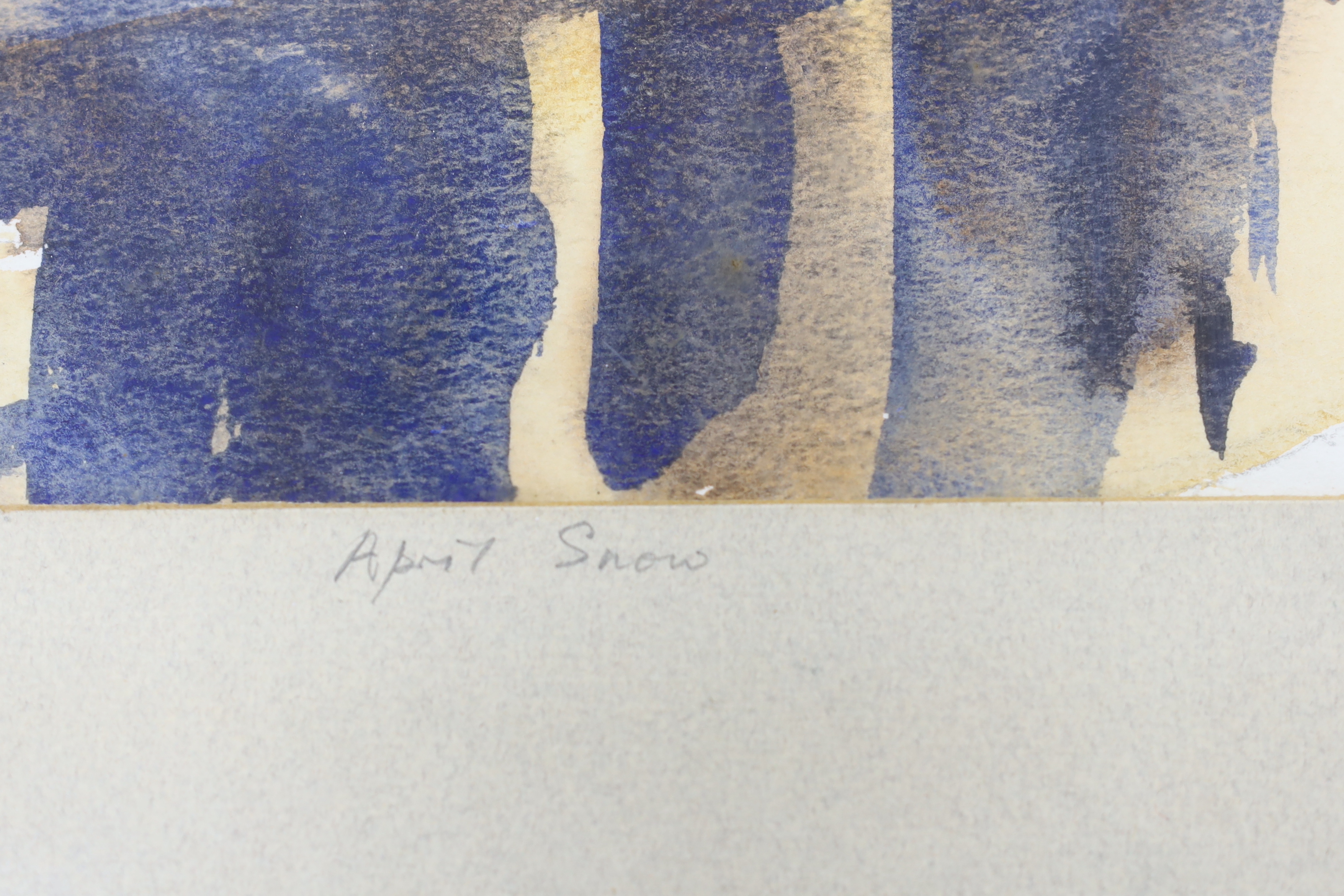 John Farquharson (20th. C), watercolour, 'April Snow', signed and dated October '75, 33 x 48cm